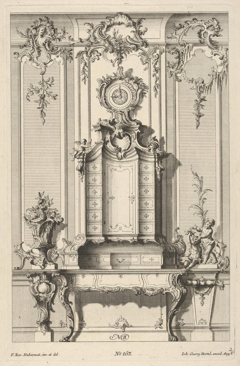Wall Elevation with a Secretaire, from 
