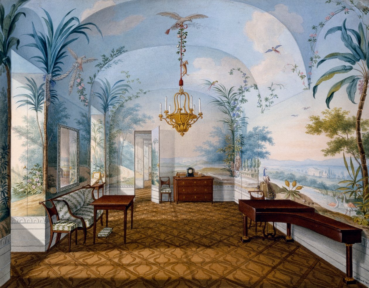 Painting hall, Schoenbrunn Palace known as Marian Hall by Franz Xavier Nachtmann