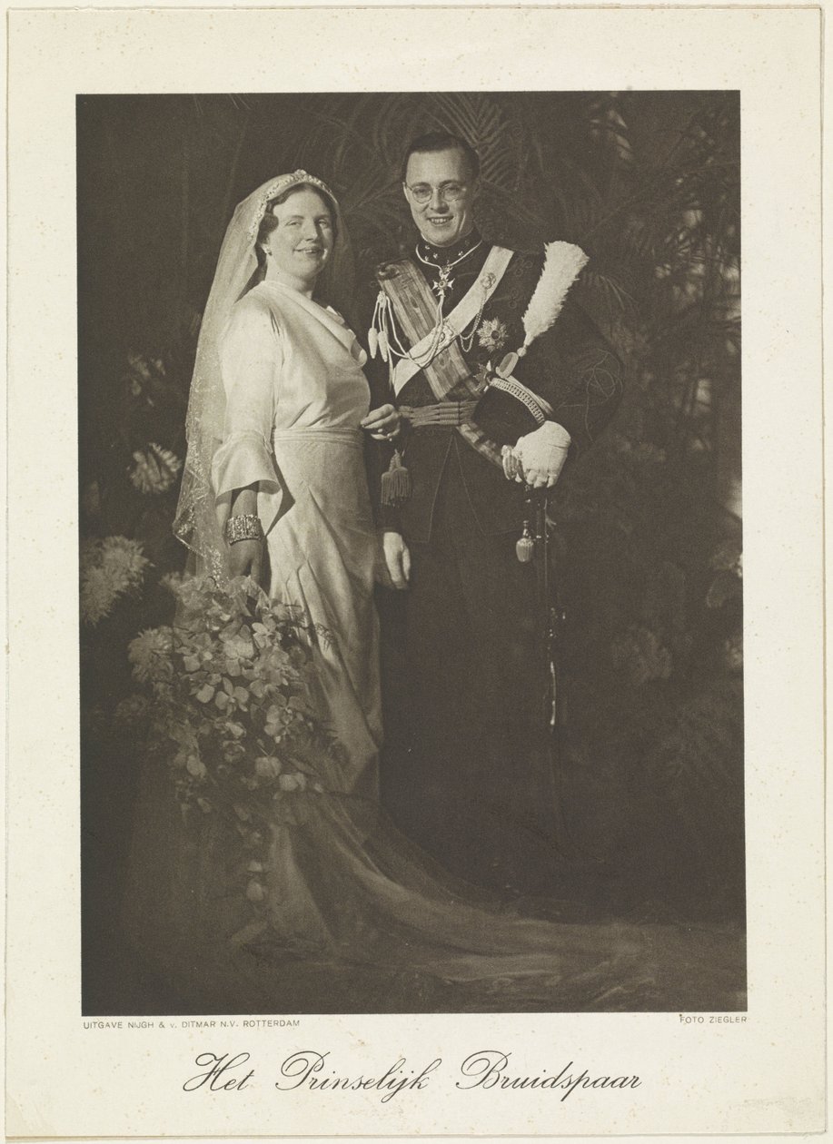 Portrait of Juliana, Queen of the Netherlands, and Bernhard of Lippe-Biesterfeld by Franz Ziegler
