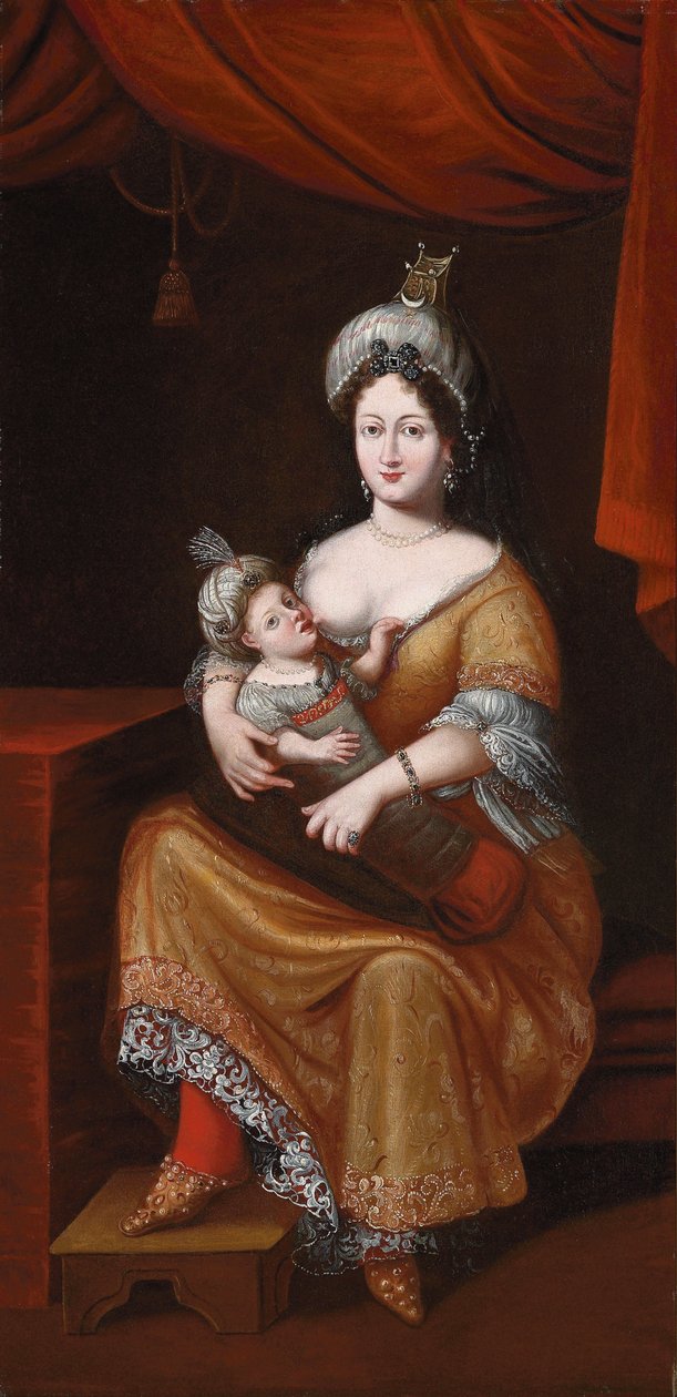 Kösem Sultan and her son, the future Sultan Murad IV or Sultan Ibrahim by Franz and Gemminger Herrmann