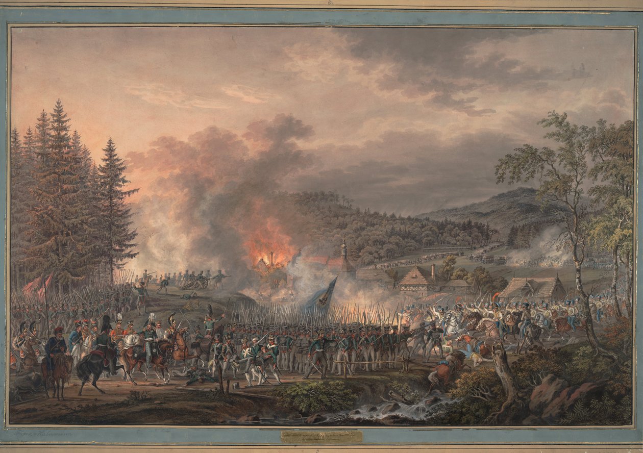 Battle of Kulm, Russian Life-Guards Regiment under command of Count Ostermann-Tolstoy by Franz von Habermann