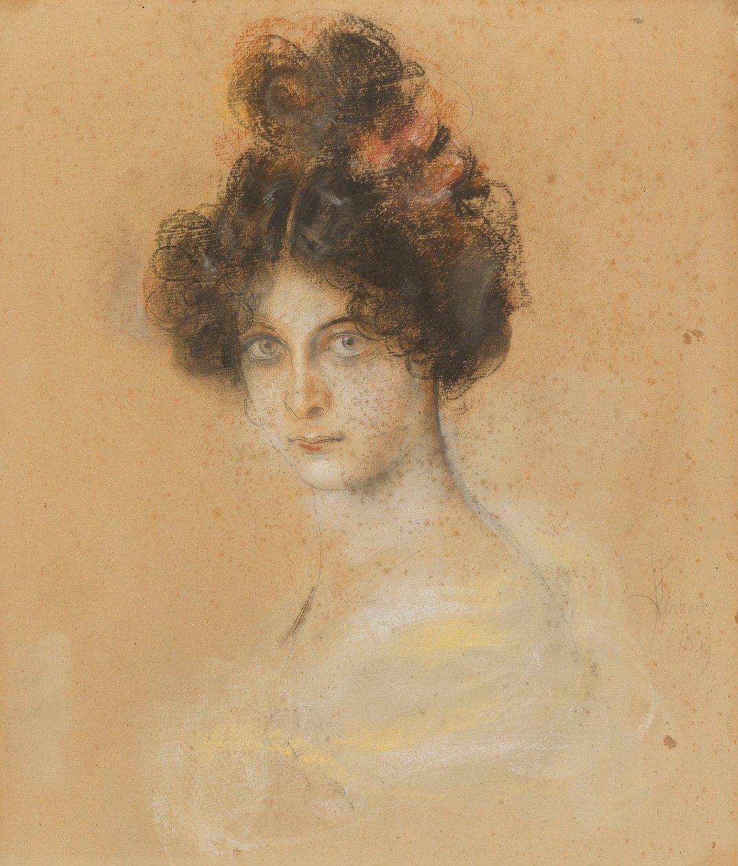 Portrait of the Australian Cancan Dancer Saharet, 1899 by Franz von Lenbach