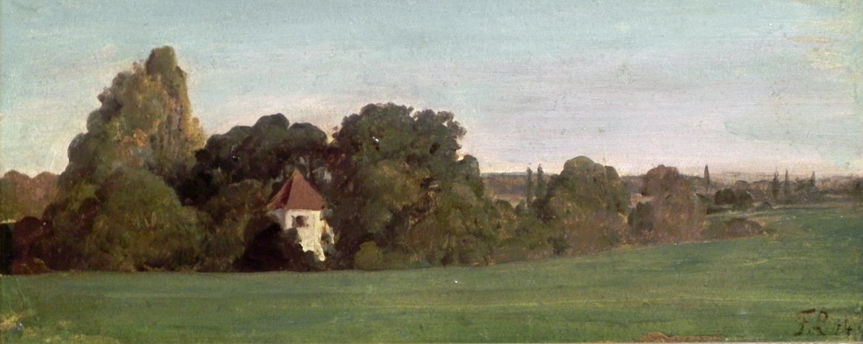 Landscape with Chapel by Franz von Lenbach