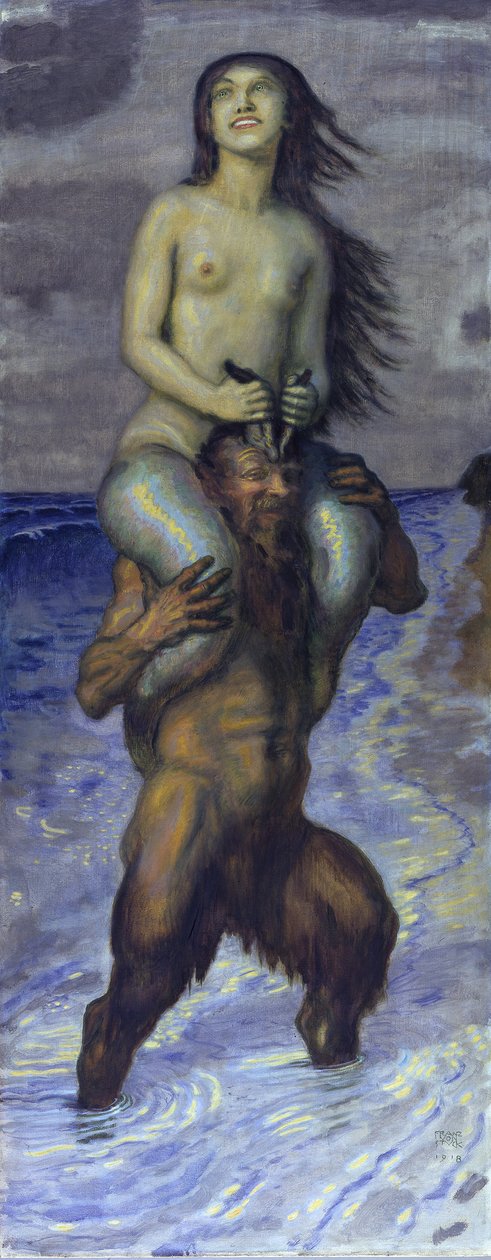 Faun and Mermaid by Franz von Stuck