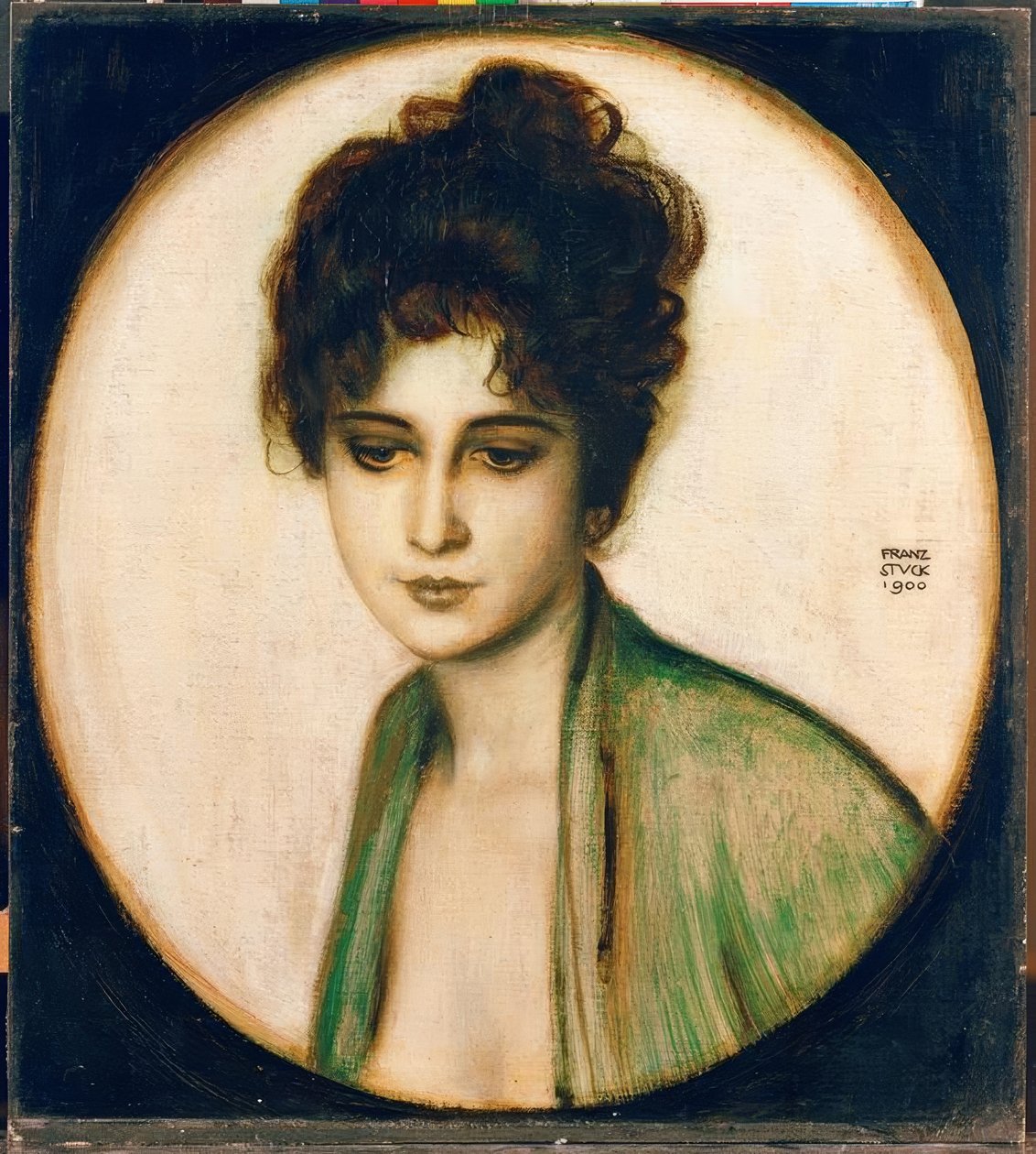 Franz von Stuck, Portrait of Frau Feez / Painting, 1900 by Franz von Stuck