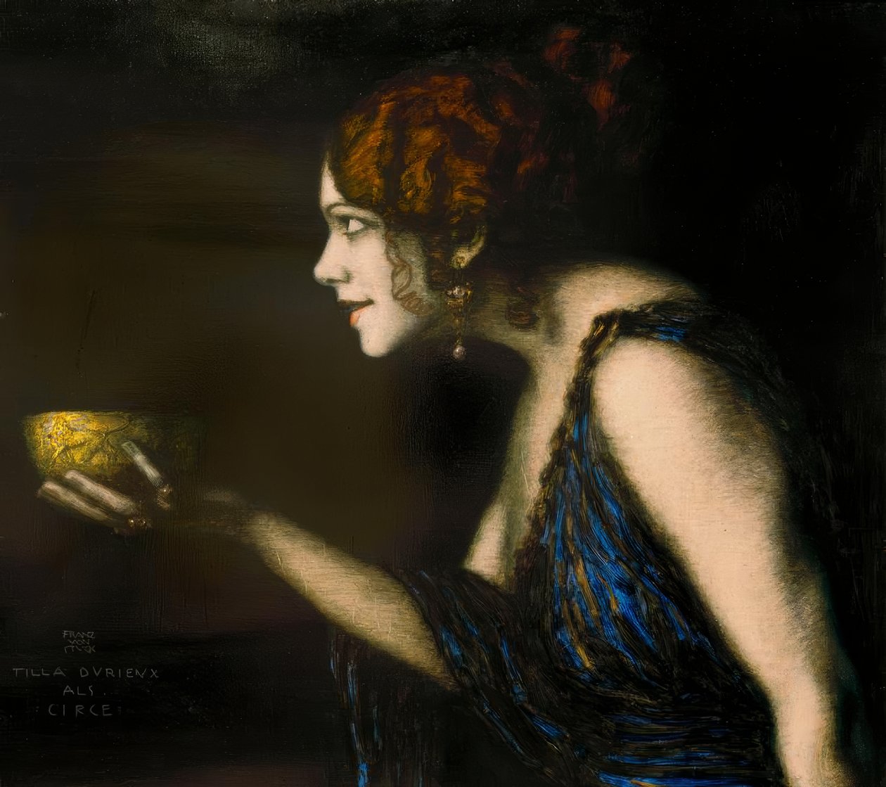 Tilla Durieux as Circe / F. v. Stuck by Franz von Stuck