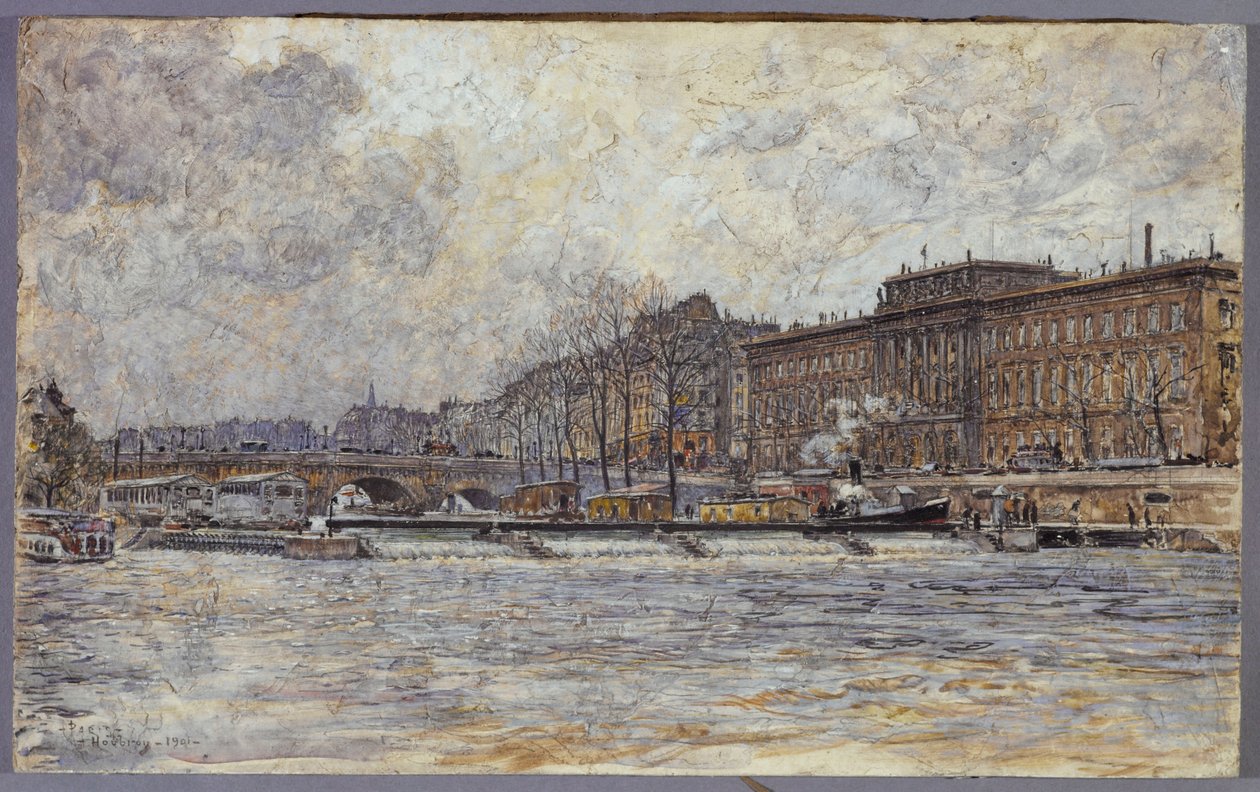The Hôtel de la Monnaie and the Pont-Neuf by Frederic Anatole Houbron