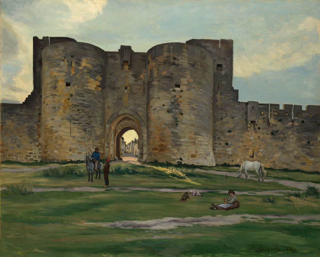 Porte de la Reine at Aigues-Mortes, 1867 by Frédéric Bazille