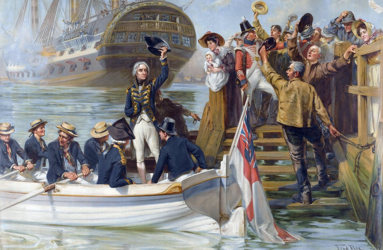 Goodbye Young Man! Horatio Nelson Leaving Portsmouth by Fred (after) Roe