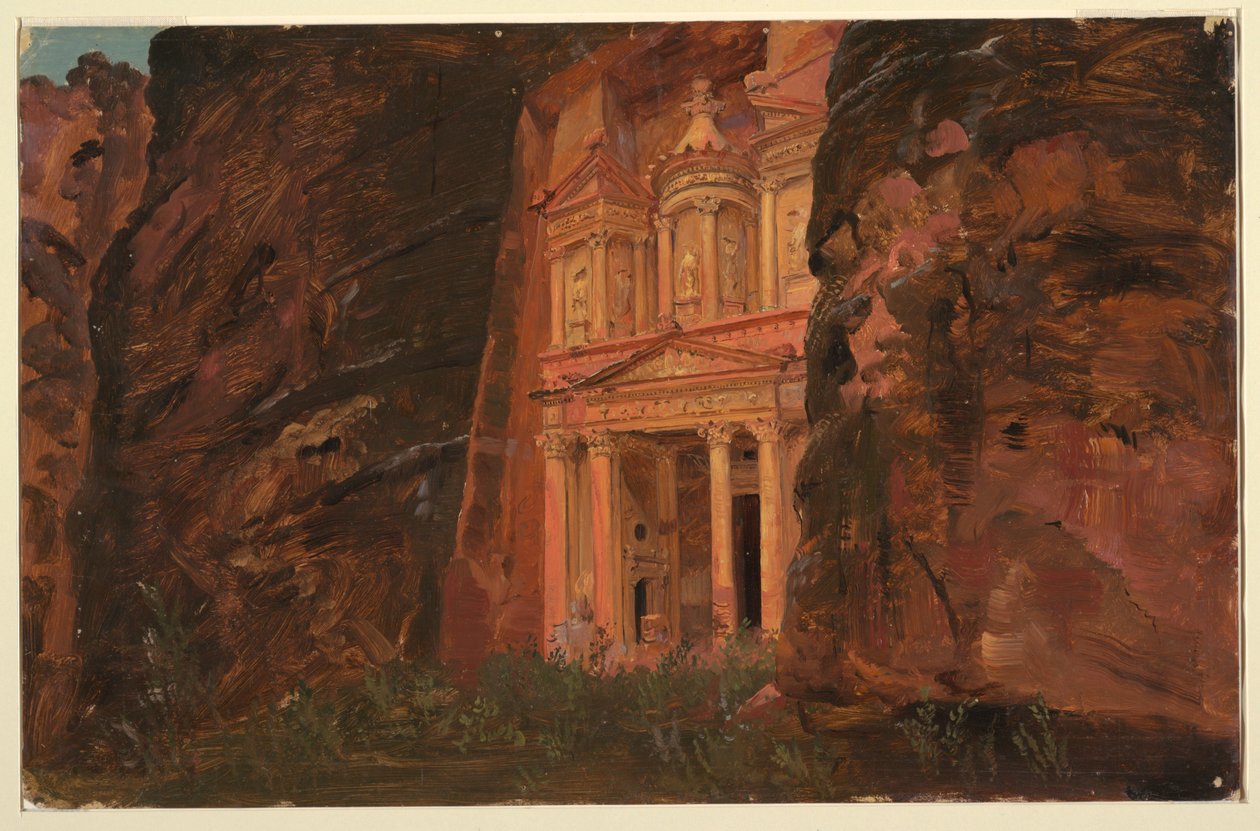 Drawing, El Khasneh, Petra, late February 1868 by Frederic Edwin Church