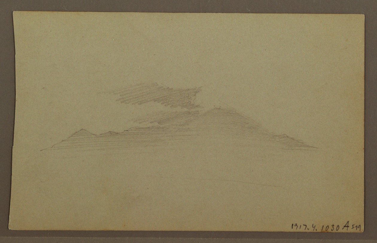Drawing, Mountain Range, Cloud by Frederic Edwin Church