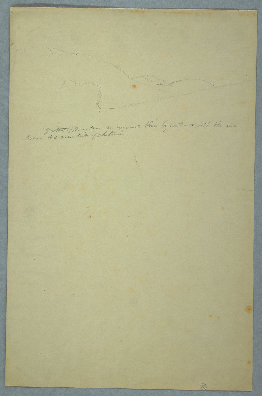 Drawing, Portion of a Mountainous Panorama by Frederic Edwin Church