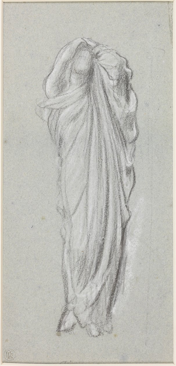 Drapery Study for Electra at the Tomb of Agamemnon by Frederic Leighton