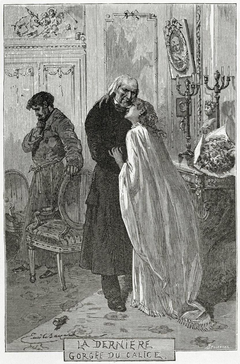 Le Dernier Gorge du Chalice - Illustration from Les Misérables, 19th Century by Frederic Theodore Lix