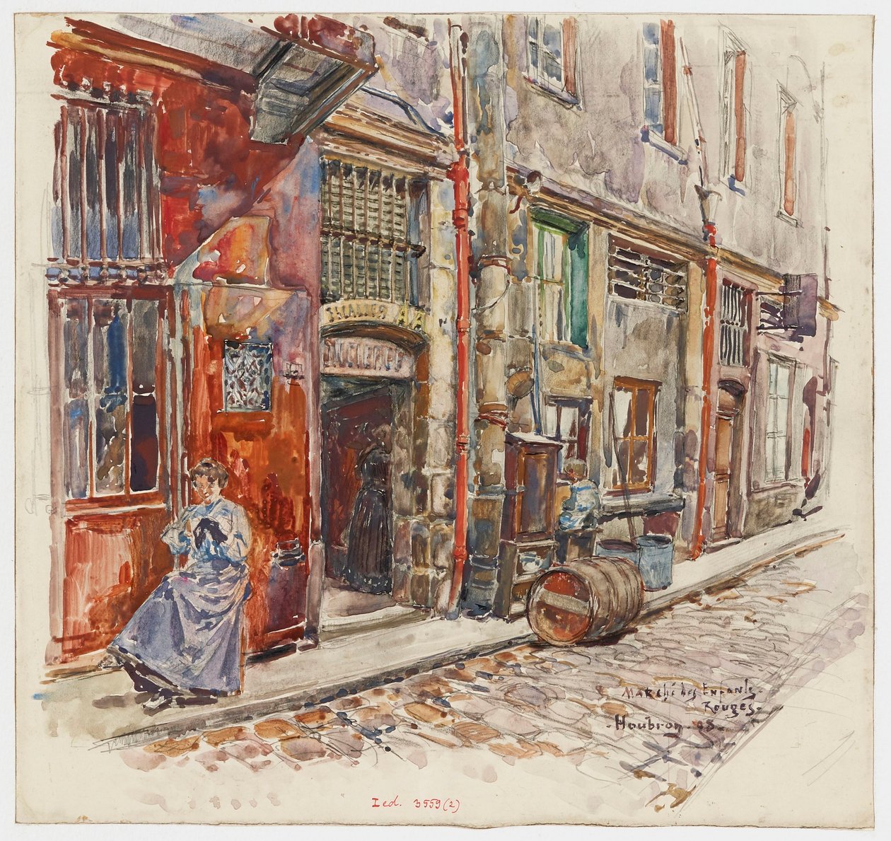 Entrance Staircase A of the Marché des Enfants-Rouges by Frederic Anatole Houbron