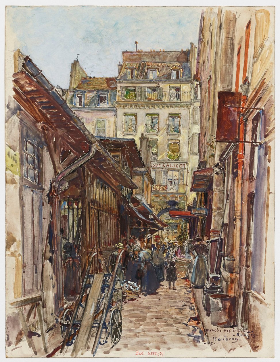 Interior of the Market of the Red Children by Frederic Anatole Houbron