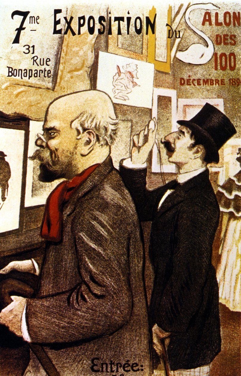 Poster for the 7th Exhibition of the Salon des 100. December 1894. Paul Verlaine by Frederic Auguste Cazals