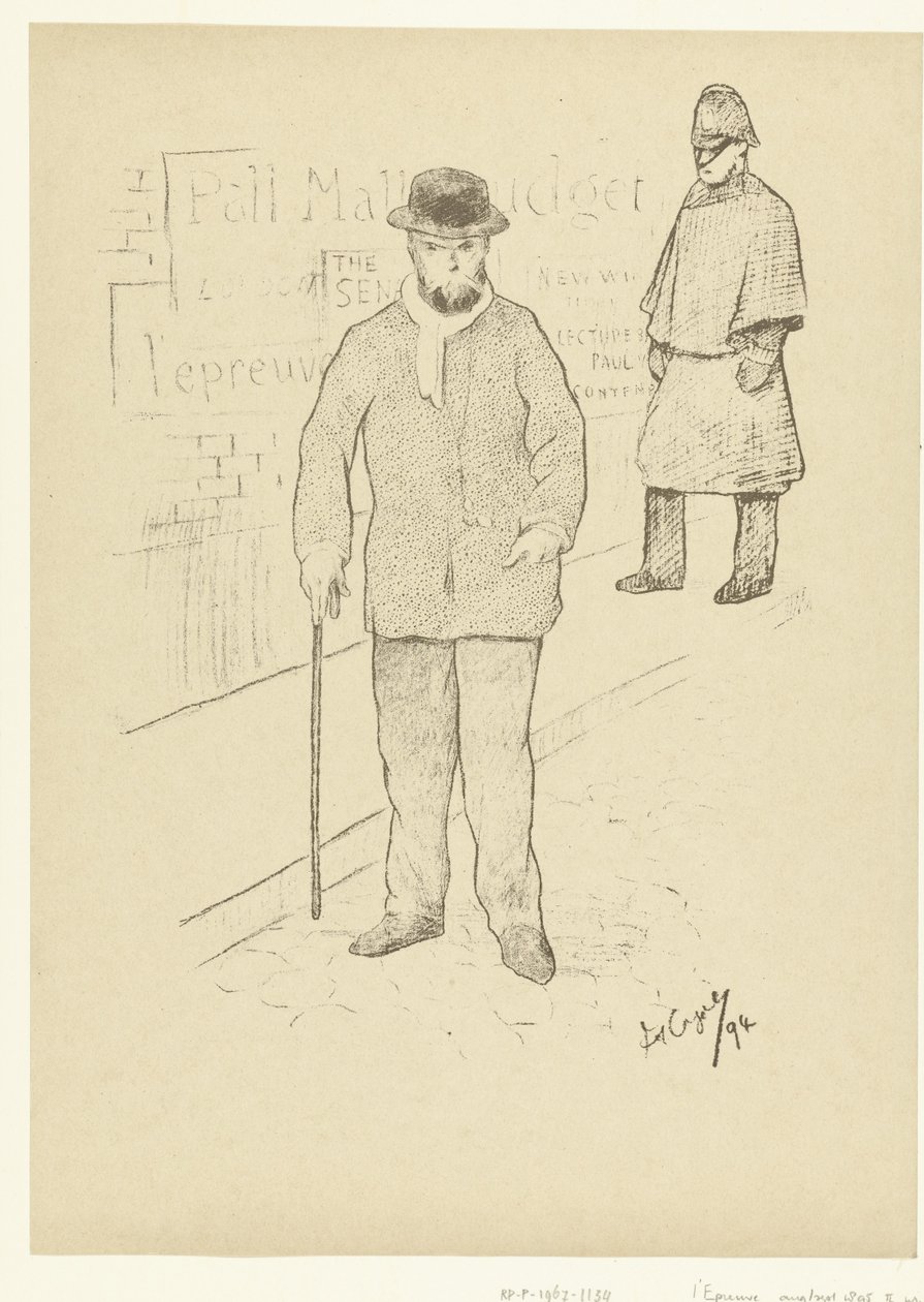 Portrait of Poet Paul Verlaine in London (L