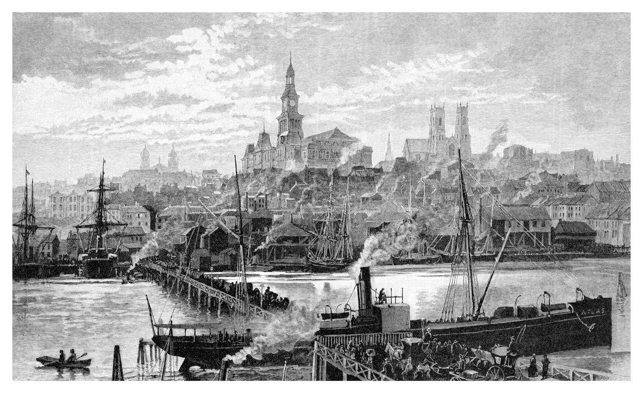 Darling Harbour, from Pyrmont, Sydney, New South Wales, Australia by Frederic B. Schell