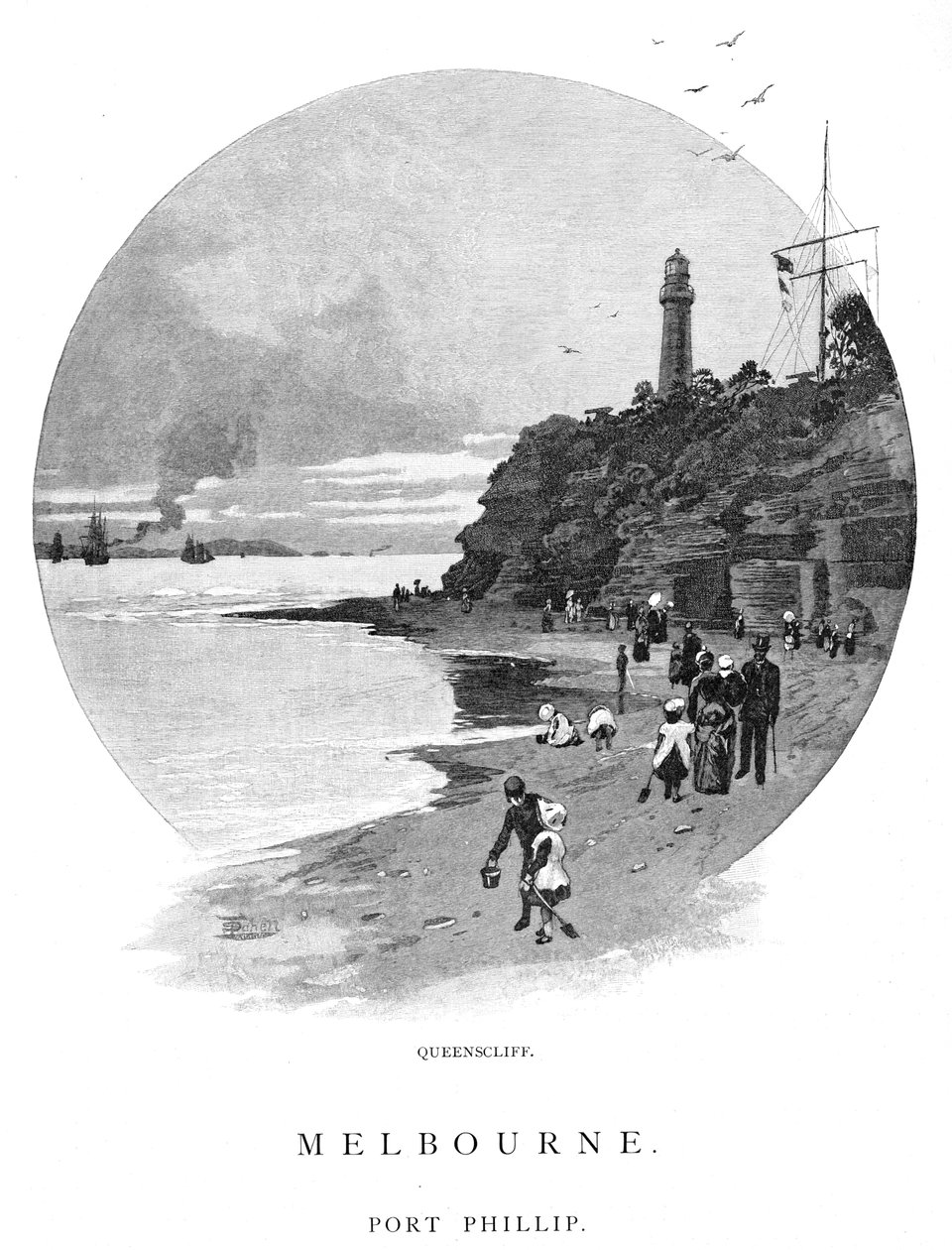 Queenscliff, Port Phillip, Victoria, Australia by Frederic B. Schell