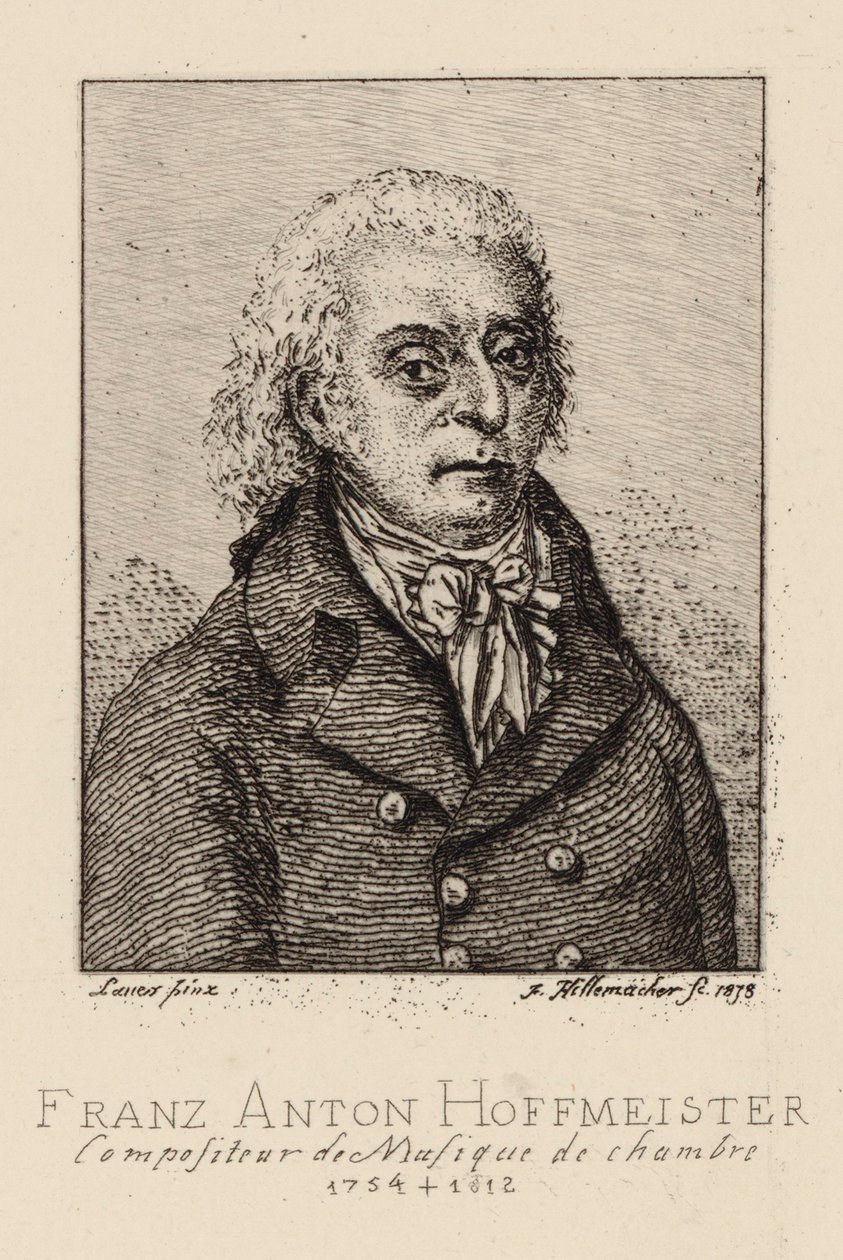 Portrait of the Composer Franz Anton Hoffmeister, 1754-1812 by Frederic Desire Hillemacher