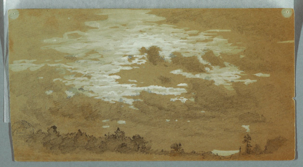 Cloudy Sky over a Wooded Ridge, Niagara by Frederic Edwin Church