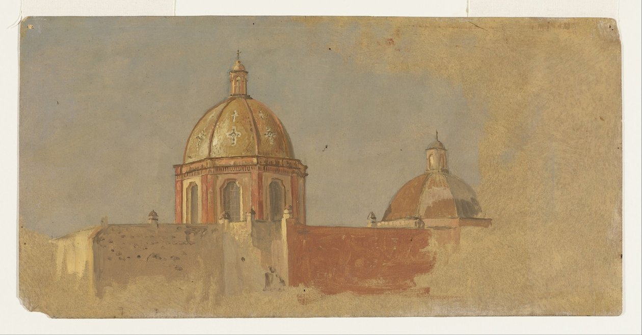 Church Roofs in Colombia or Ecuador by Frederic Edwin Church