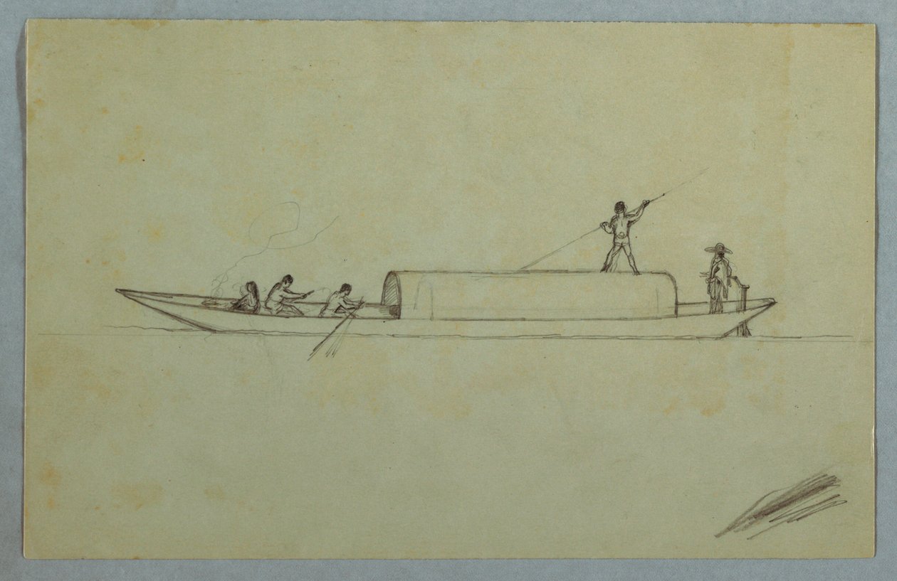 Covered Canoe, probably South American by Frederic Edwin Church