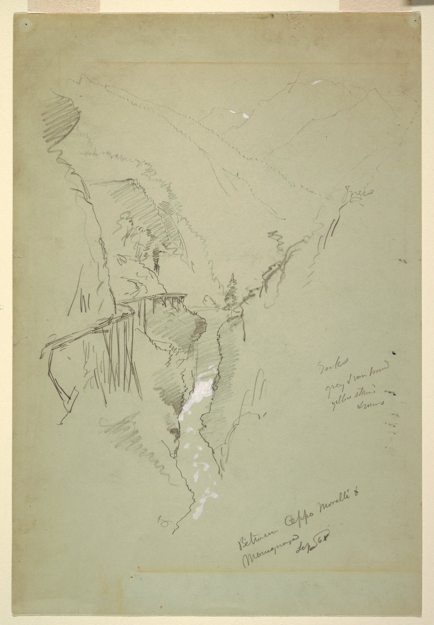 A Gorge between Ceppo Morelli & Macugnaga, September 11-12, 1868 by Frederic Edwin Church