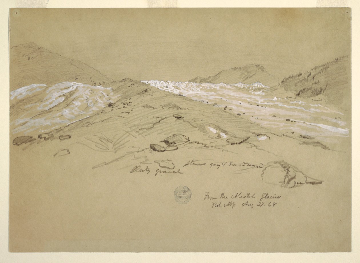 Aletsch Glacier, Bernese Alps, Switzerland, August 28, 1868 by Frederic Edwin Church