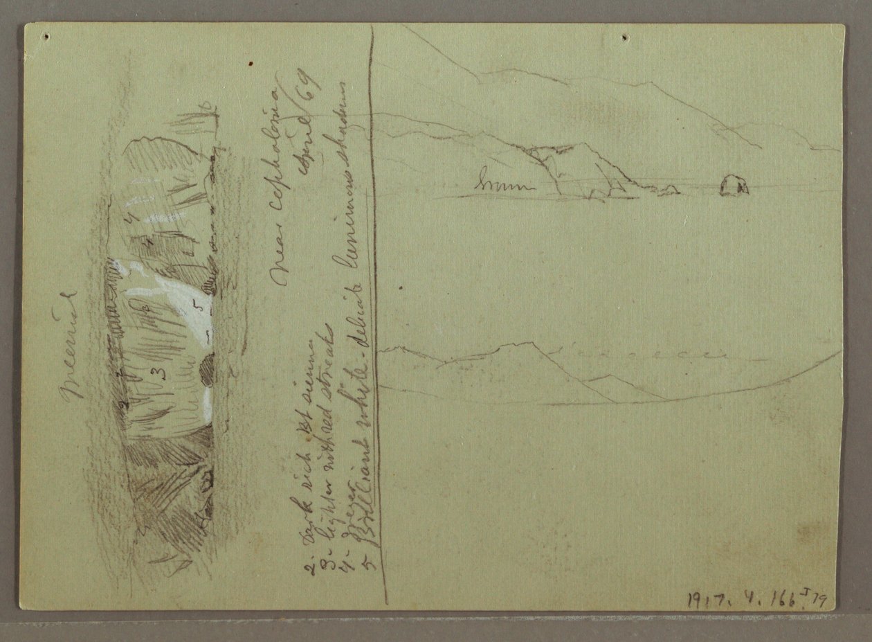 Bare Hill, Acropolis at Corinth, Greece, April 1869 by Frederic Edwin Church