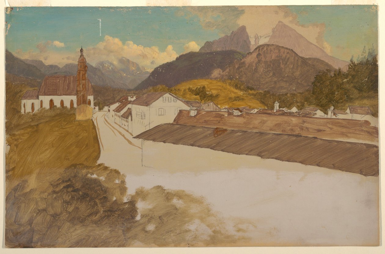 Berchtesgaden, Bavaria, General View, June 1868 by Frederic Edwin Church