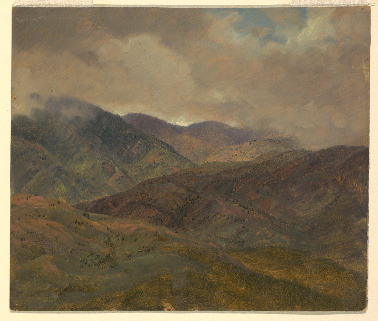Blue Hills and Gray Clouds, Jamaica, May–August 1865 by Frederic Edwin Church