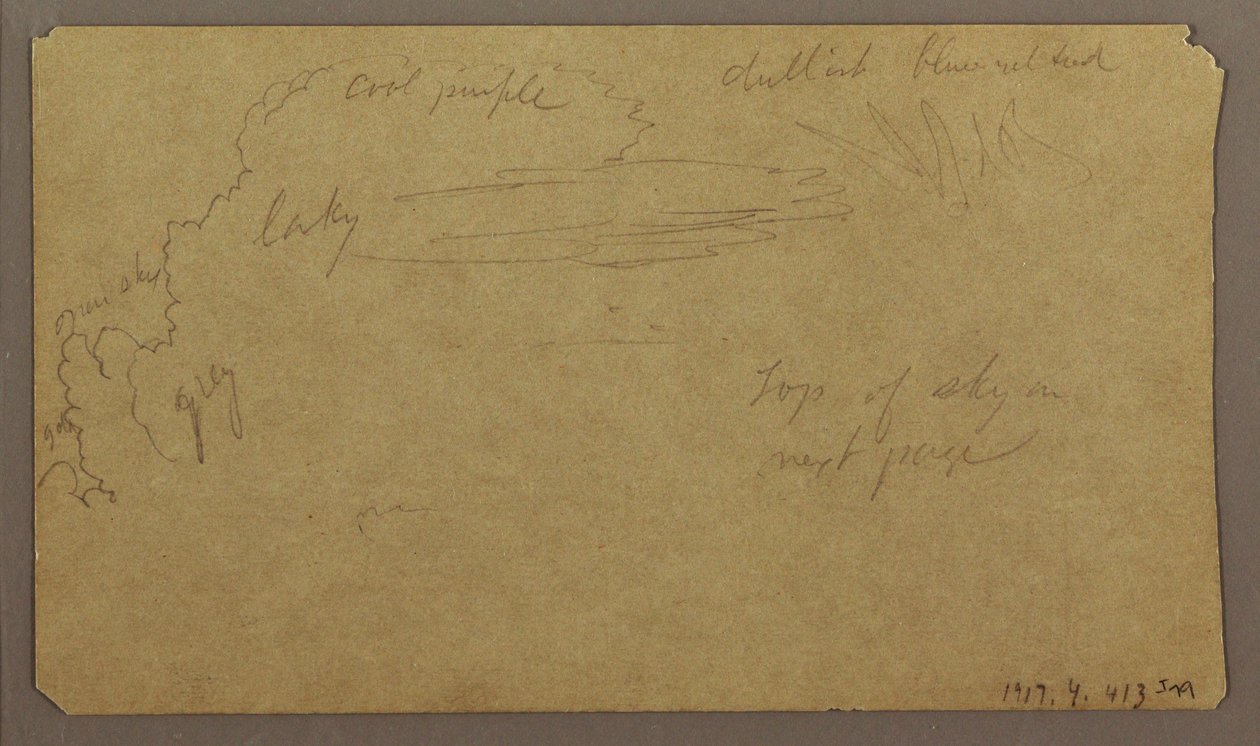 Botanical Sketches; Verso: Clouds, July 1865 by Frederic Edwin Church