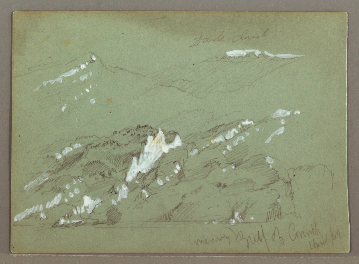 Drawing, Cephalonia, Greece, April 1869 by Frederic Edwin Church