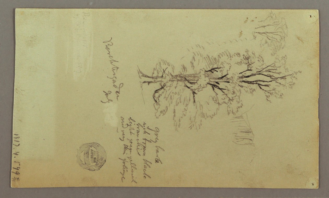 Chimneys, Waterfalls, Figure, etc., July possibly 1868 by Frederic Edwin Church