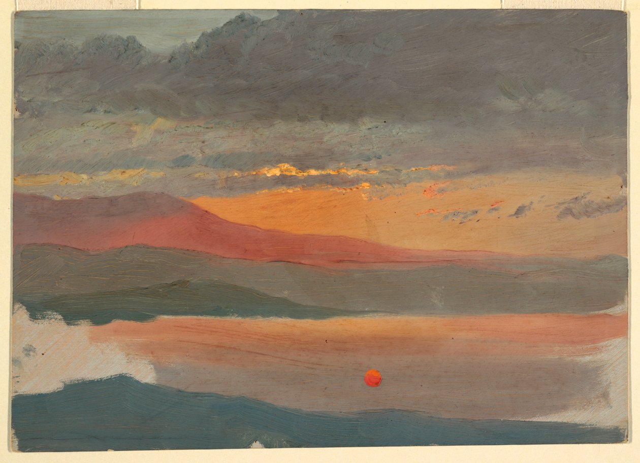 Drawing, Cloud Studies at Sunset, 1860–70 by Frederic Edwin Church