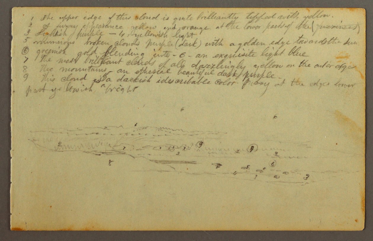 Cloud Studies, Possibly 1844 by Frederic Edwin Church