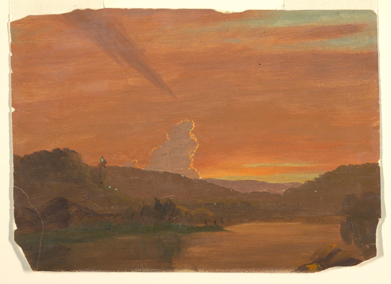 Drawing, Cloud Study at Sunset, 1850–60 by Frederic Edwin Church