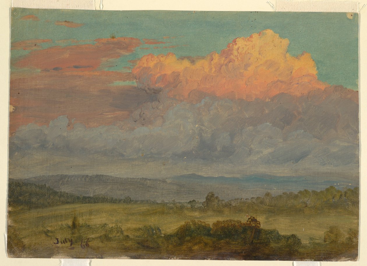 Clouds, Hudson Valley, New York, July 1866 by Frederic Edwin Church