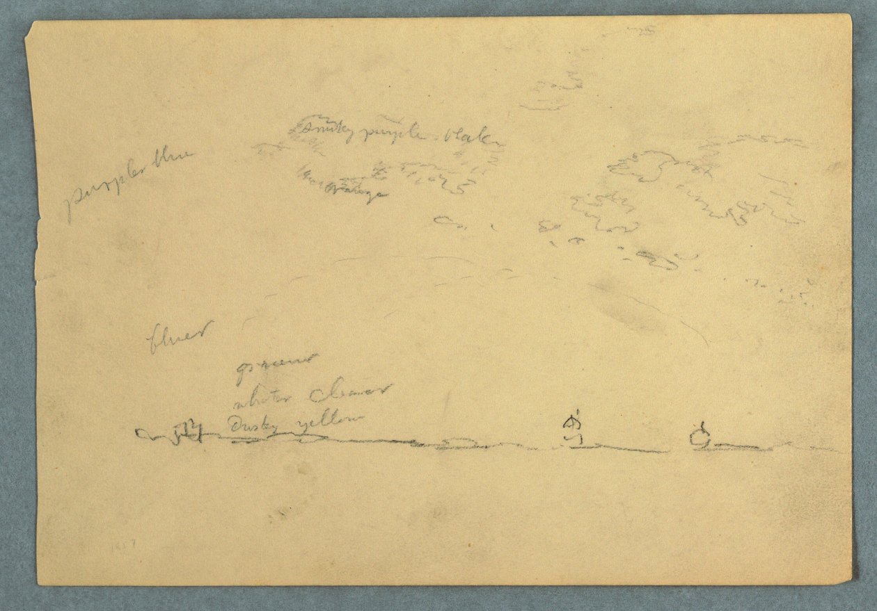 Drawing, Clouds over a Horizon Line, 1857 by Frederic Edwin Church
