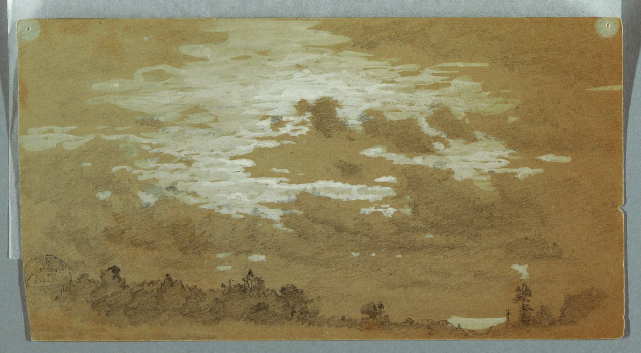Cloudy Sky over a Wooded Ridge, Niagara, possibly 1858 by Frederic Edwin Church