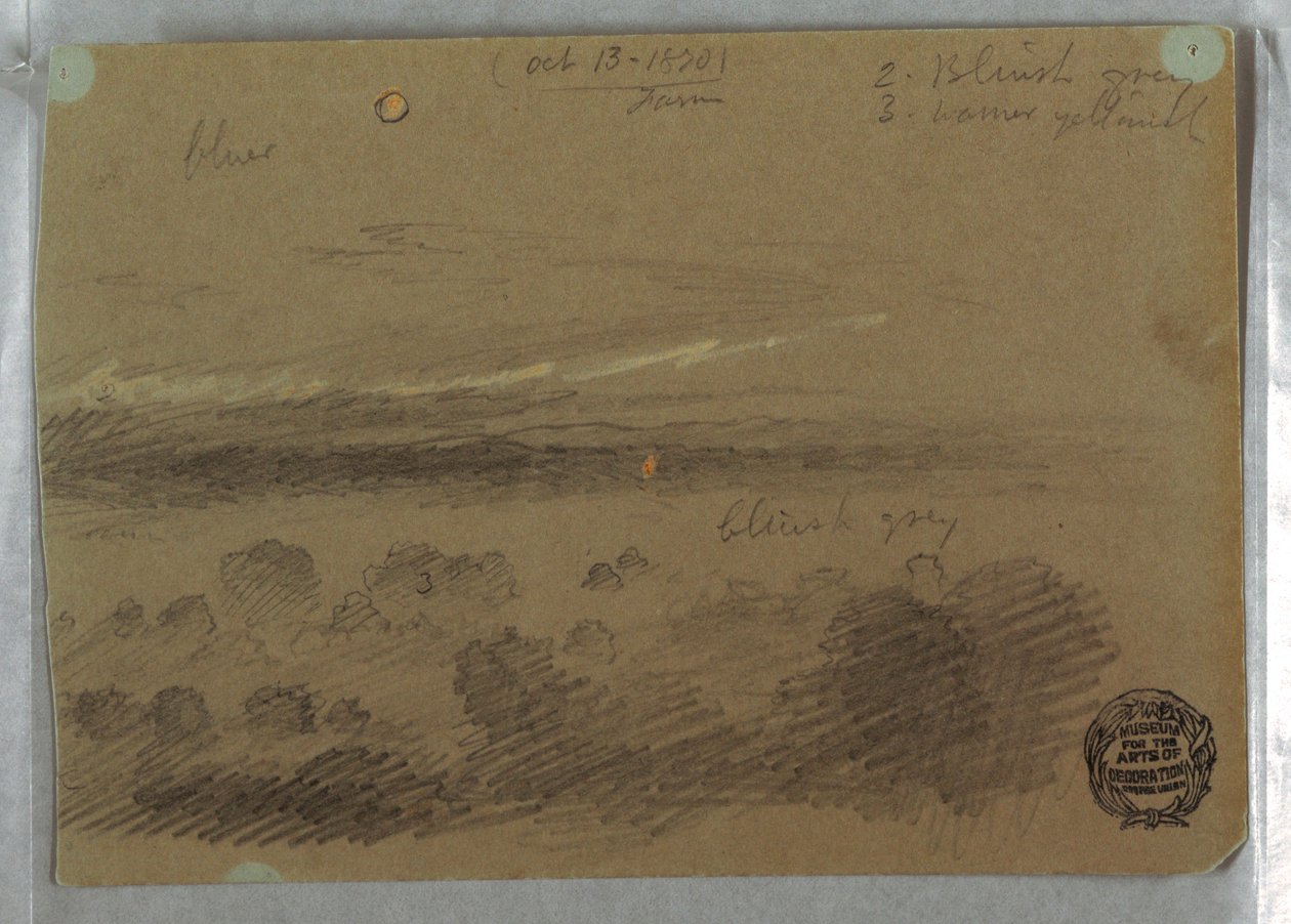 Cloudy Sky and Moon, October 13, 1870 by Frederic Edwin Church