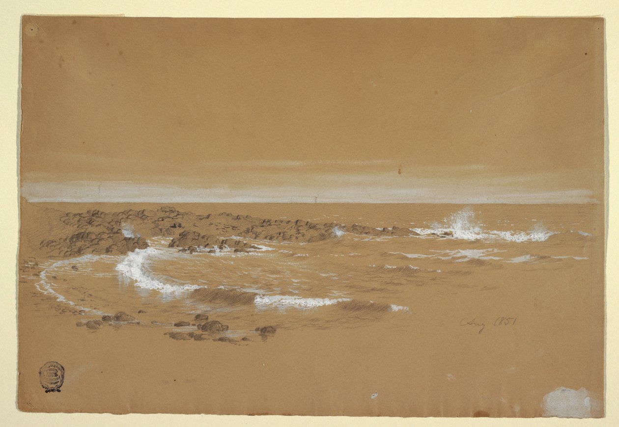 Drawing, Coastline, Grand Manan, Canada, August 1851 by Frederic Edwin Church