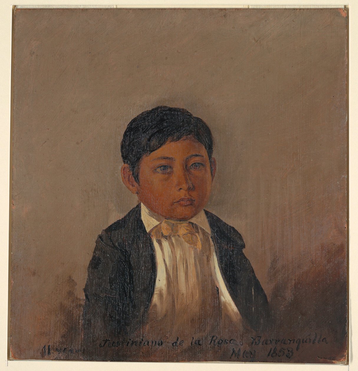 Colombia, Barranquilla, portrait of boy, May 1853 by Frederic Edwin Church
