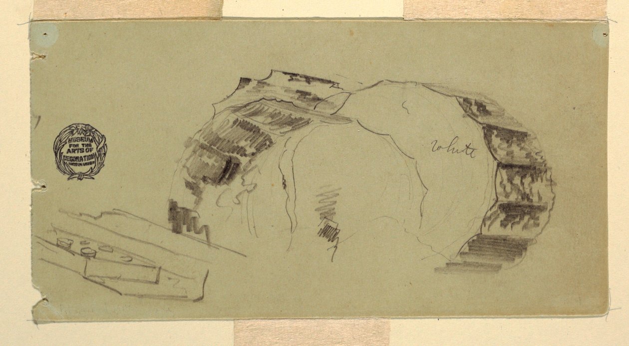 Column and Entablature Fragments, Athens, April 1869 by Frederic Edwin Church