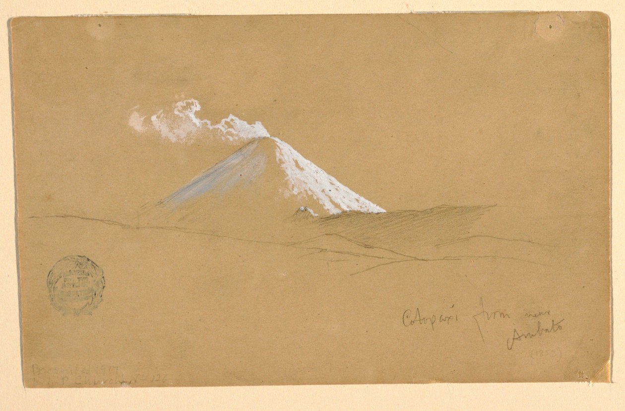 Cotopaxi from near Ambato, Ecuador, 1853 by Frederic Edwin Church