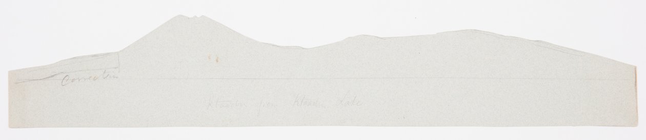 Cut-out of Mount Katahdin Ridge, Maine, ca. 1856-60 by Frederic Edwin Church