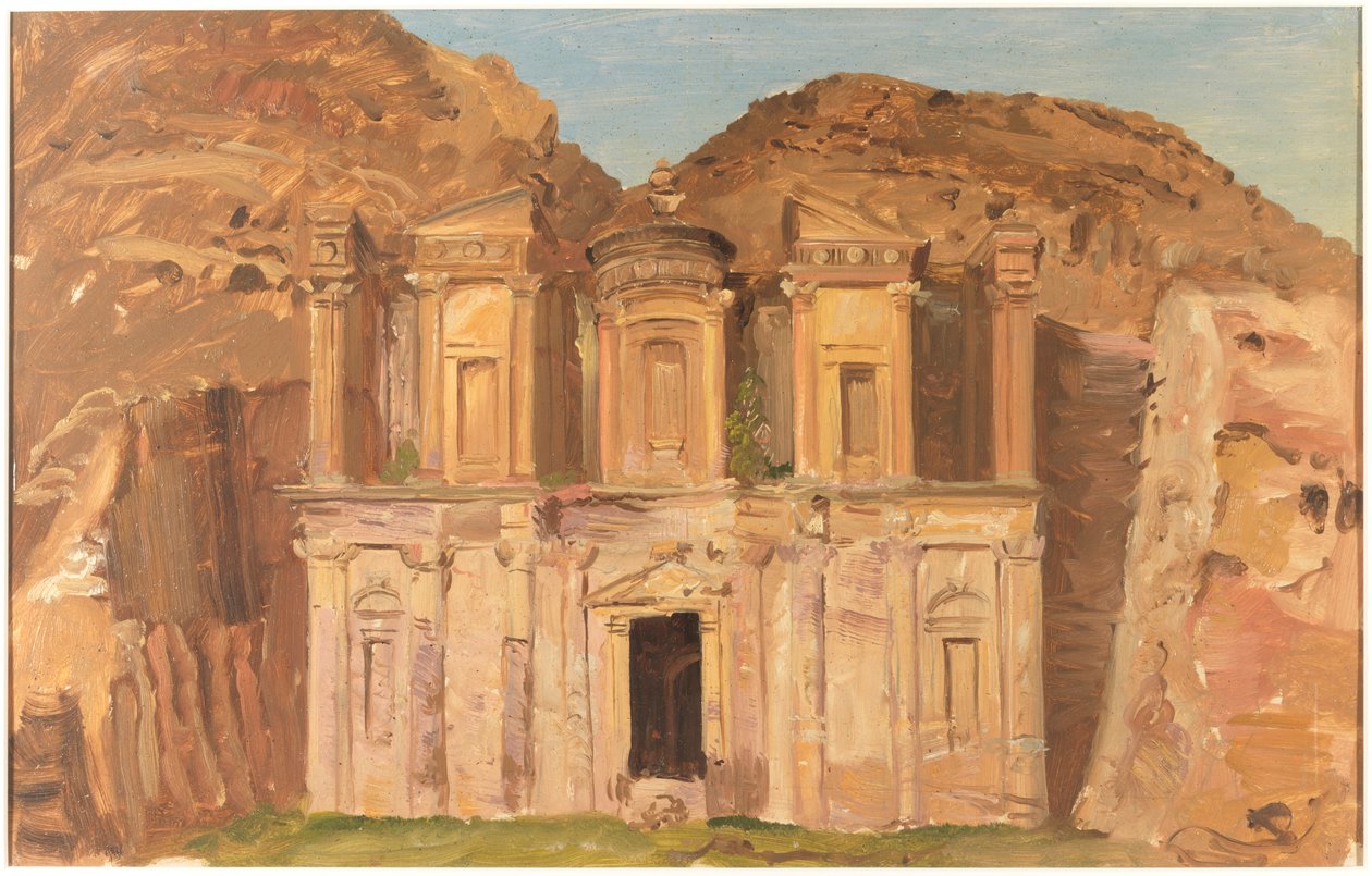 Ed Deir Rock Temple, Petra, late February 1868 by Frederic Edwin Church