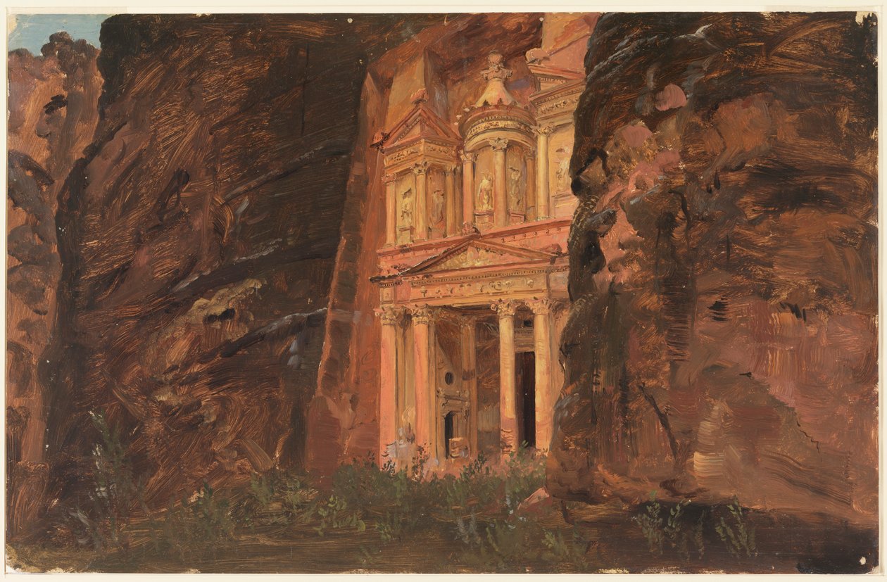 El Khasneh, Petra, late February 1868 by Frederic Edwin Church